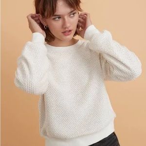 Marine Layer Birdseye Sweatshirt in White